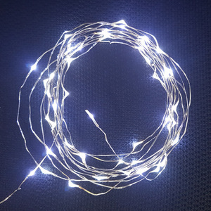 LED 50구 반딧불 전구 (5M)투명선/백색 (H330101)점멸/무점멸 겸용